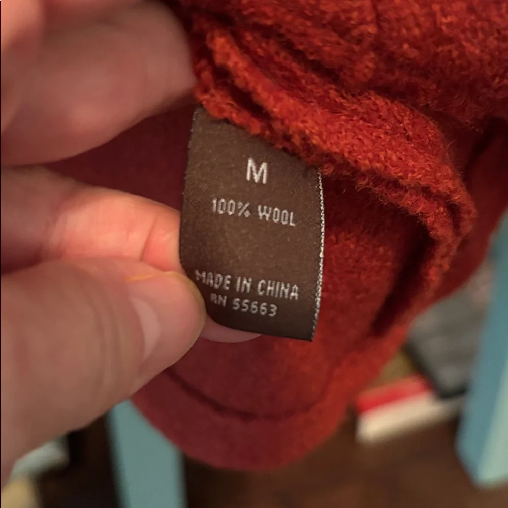Fenn Wright Manson Rust Knit Jacket, Sz Med. 100% wool - Picture 4 of 10